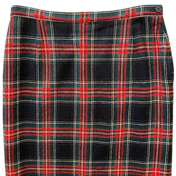 Pendleton Vintage Wool Authentic Black Stewart Tartan Skirt Suit - Picture 10 of 13
